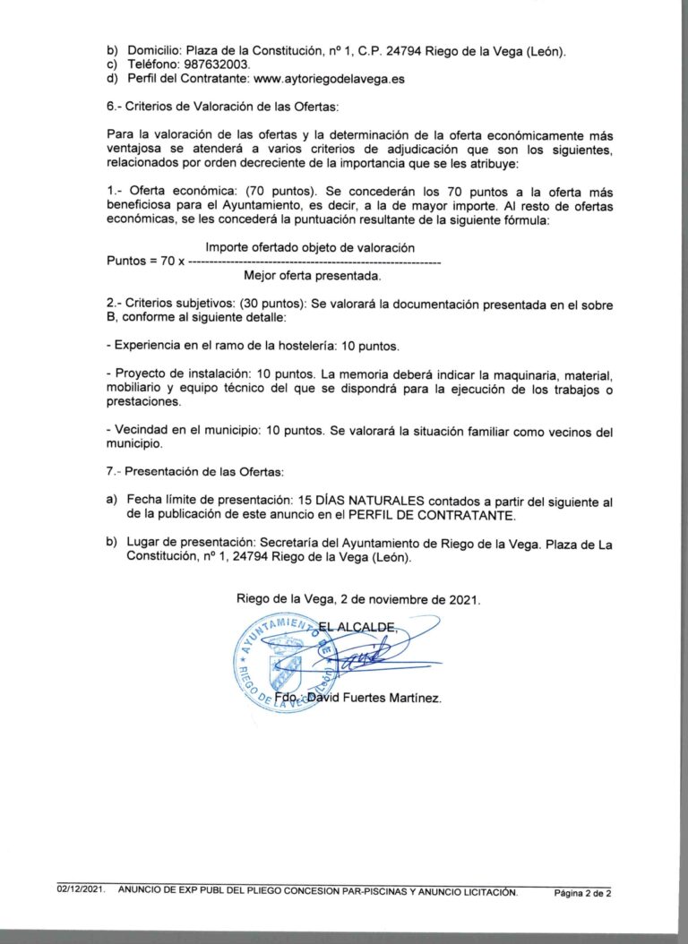 Página 2 pliego de condiciones